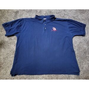 Rare Mens 2XL Chase Authentics Nascar Dale Earnhardt Jr #3 Blue Polo Shirt